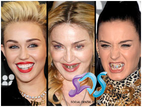 Dentistas en Chamberí Social Dental Studio Madrid Miley Cyrus Madonna y Katy Perry con dientes de oro
